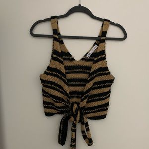 Zara wrap knit cropped top